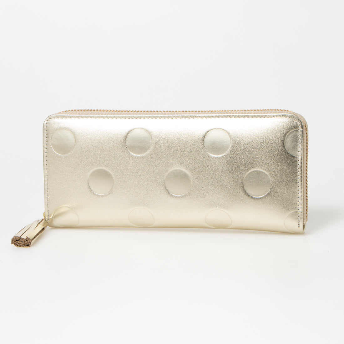 ＜ロングセラー＞ペルケ perche ドット型押し・ジャバラカード長財布 （GD） GD