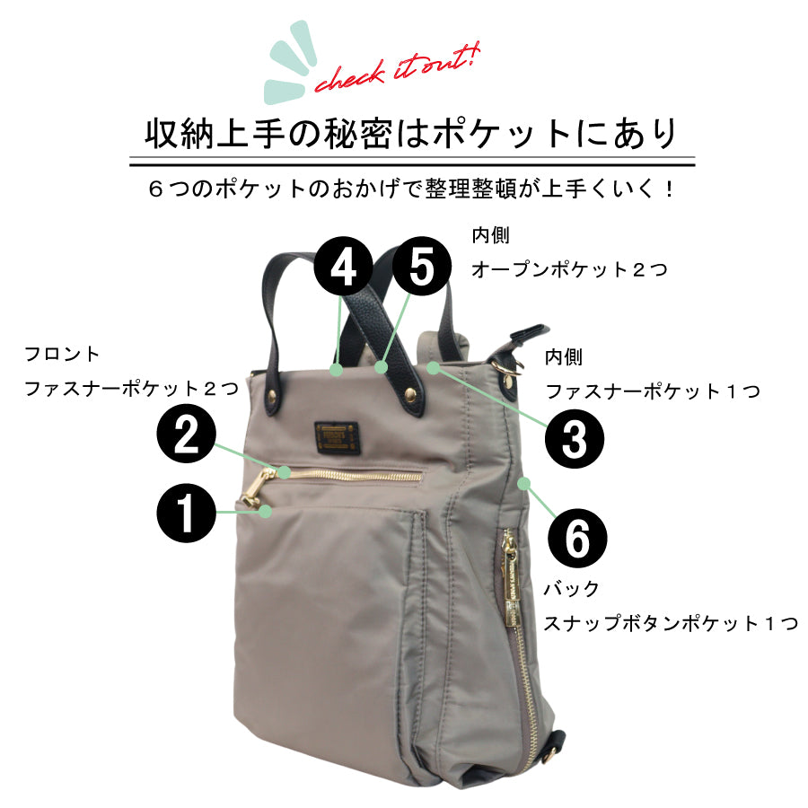 Parsons PERSON'S 【PERRSON'S】 3way nylon Bag