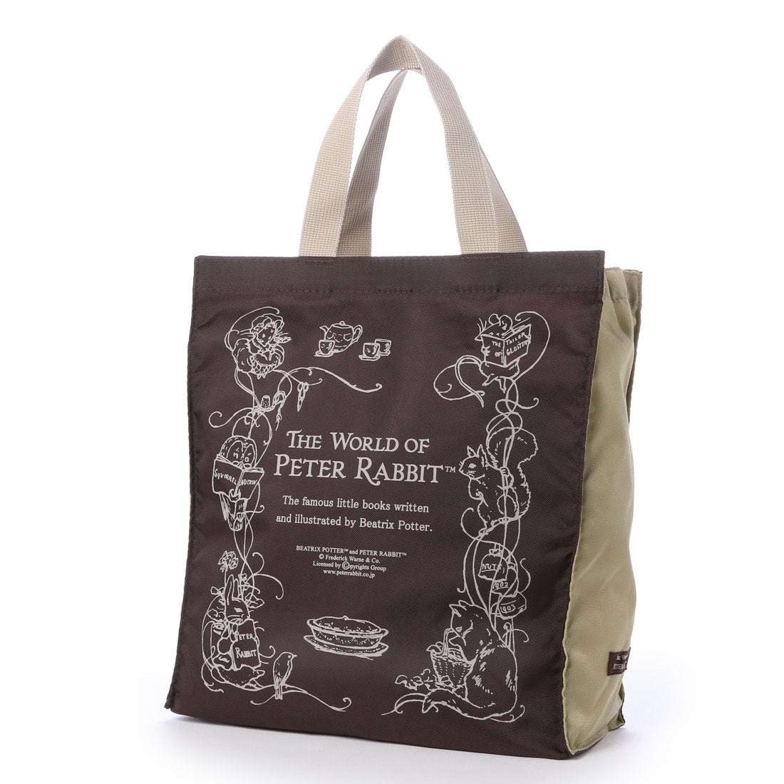 ピーターラビット PETER RABBIT ピーターラビット サブバッグシリーズ スクエアサブバッグM,チャ