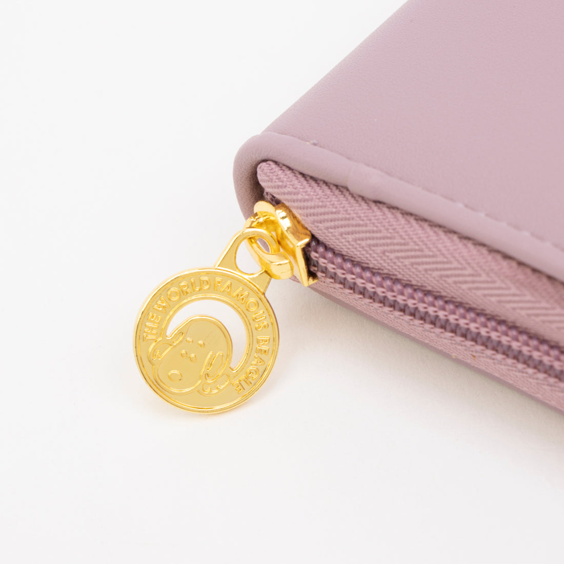 ピーナッツ PEANUTS スヌーピー ひょっこり刺繍 長財布（パープル） パープル
