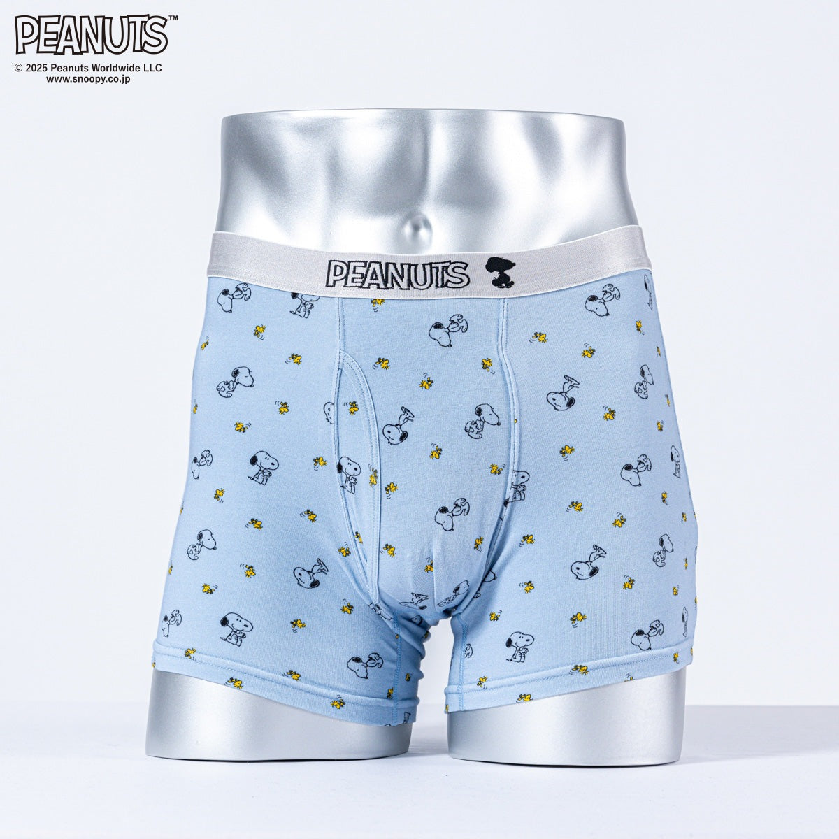 ピーナッツ PEANUTS ピーナッツボクサー/25F/スヌーピー&ウッドストッ 【返品不可商品】 （ブルー） ブルー