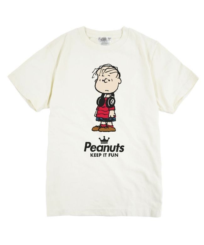 ピーナッツ PEANUTS ライナス スヌーピー Tシャツ 半袖 スヌーピー 友達 SNOOPY グッズ キャラクター 登場 人物 Linus ライナス・ヴァン・ペルト Linus Van,アイボリー
