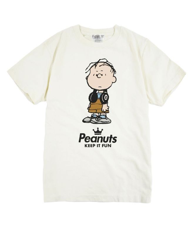 ピーナッツ PEANUTS リラン スヌーピー Tシャツ 半袖 スヌーピー 友達 SNOOPY グッズ キャラクター 登場 人物 リラン・ヴァン・ペルト Rerun Van Pelt,アイボリー
