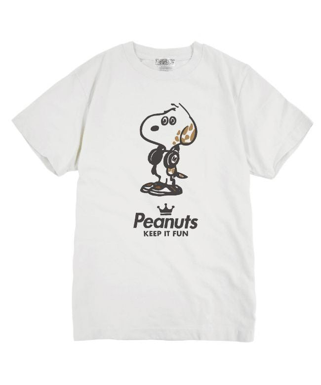 Peanuts PEANUTS Marble Snoopy T-shirt Short Sleeve Snoopy Friends SNOO