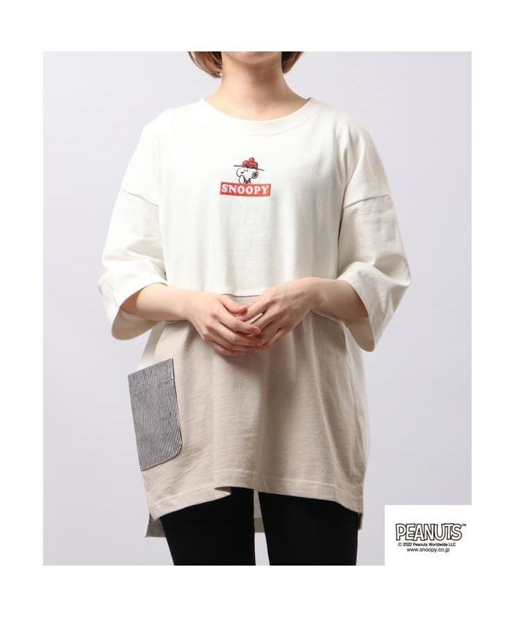 PEANUTS PEANUTS Snoopy T-shirt Top Printed Drop Shoulder SNOOPY PEANUTS S M L