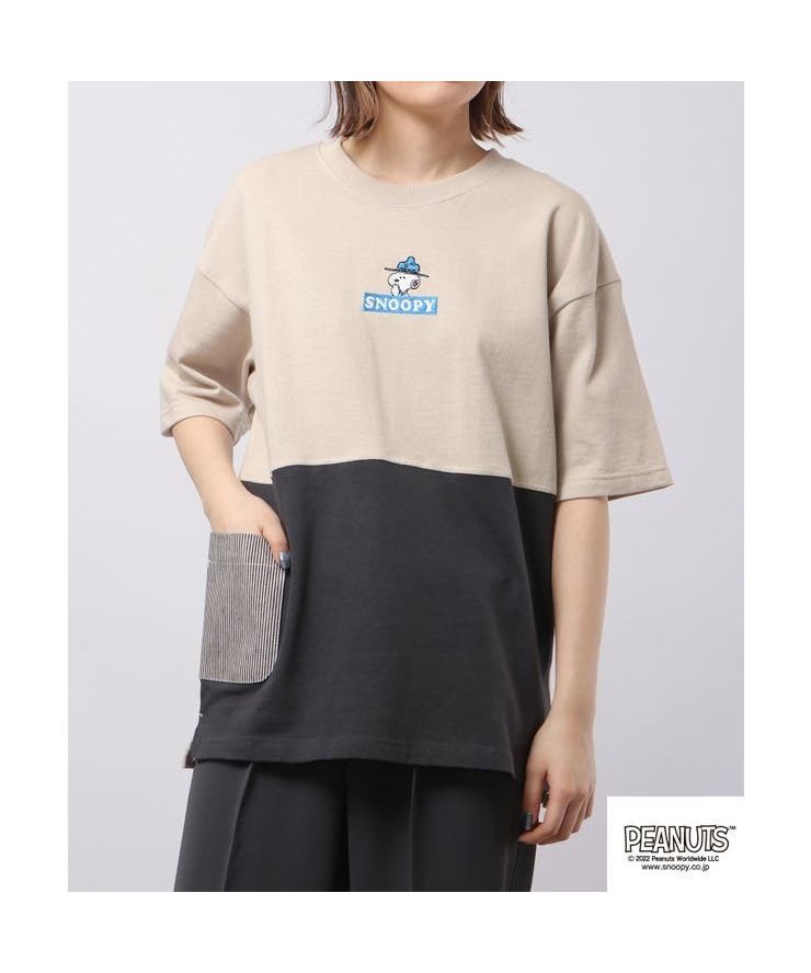 PEANUTS PEANUTS Snoopy T-shirt Top Printed Drop Shoulder SNOOPY PEANUTS S M L