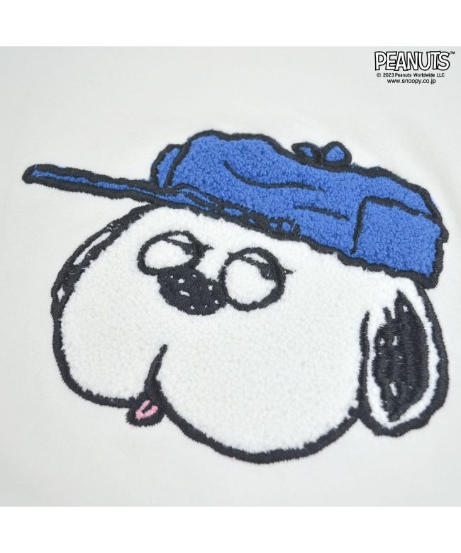 Peanuts PEANUTS Snoopy Olaf T-shirt Long Sleeve Balloon Silhouette Embroidery SNOOPY PEANUTS