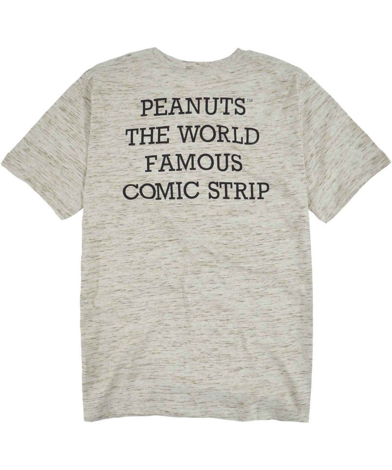 PEANUTS PEANUTS Snoopy Melange T-shirt Short Sleeve PEANUTS Heather Color Character Print