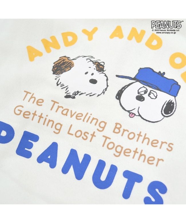 ピーナッツ PEANUTS スヌーピー オラフ アンディ 裏起毛 スウェット パーカー 刺繍 プリント 兄弟 SNOOPY PEANUTS M L LL
