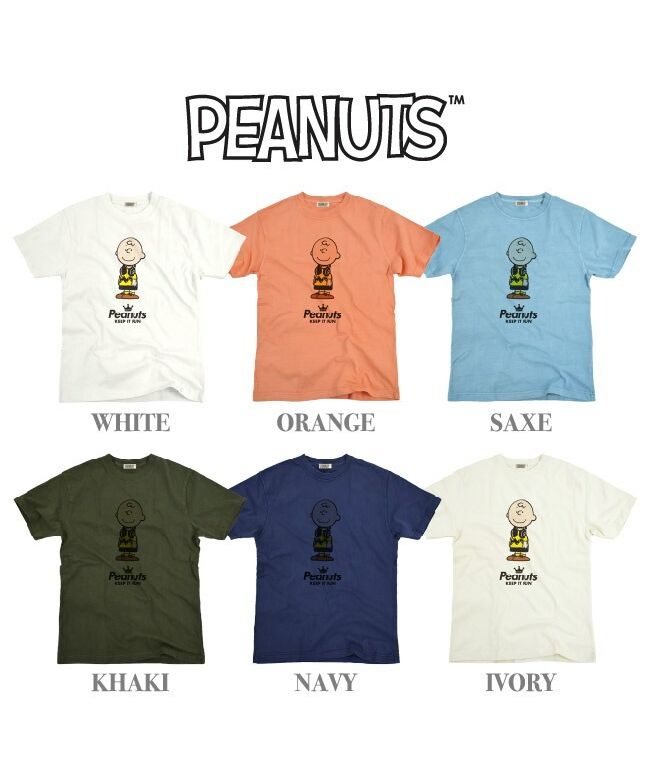 ピーナッツ PEANUTS チャーリー ブラウン 半袖 Tシャツ ピグメント 音楽 ヘッドフォン 夏 フェス サークル ストリート メンズ レディース スヌーピー SNOOPY BIG 大