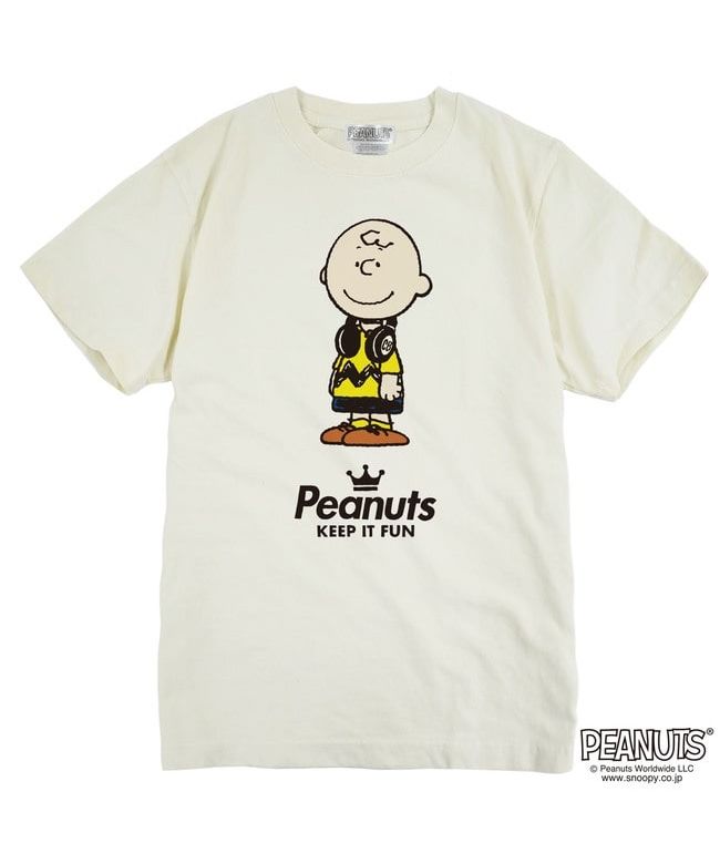 ピーナッツ PEANUTS チャーリー ブラウン 半袖 Tシャツ ピグメント 音楽 ヘッドフォン 夏 フェス サークル ストリート メンズ レディース スヌーピー SNOOPY BIG 大