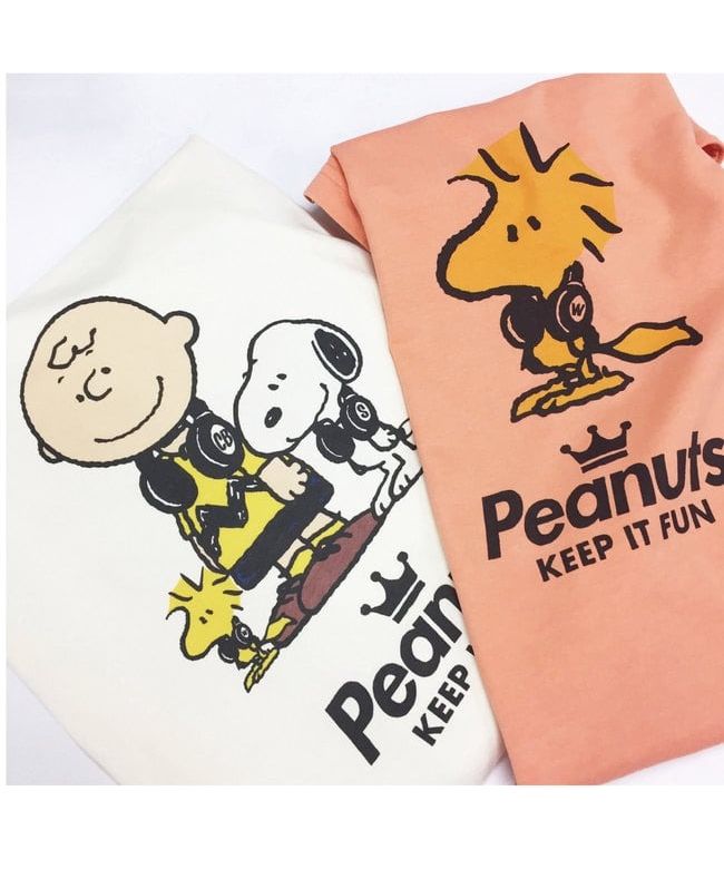 ピーナッツ PEANUTS ウッド ストック 半袖 Tシャツ ピグメント 音楽 ヘッドフォン 夏 フェス サークル ストリート メンズ レディース スヌーピー SNOOPY BIG 大きい