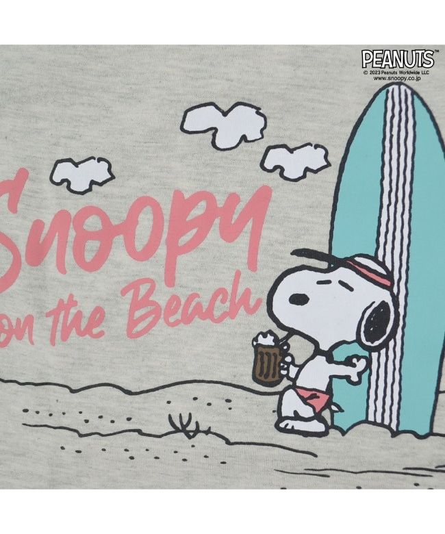 ピーナッツ PEANUTS スヌーピー Tシャツ BIG トップス 半袖 レディース プリント SNOOPY PEANUTS （A-モスオレンジ） A-モスオレンジ