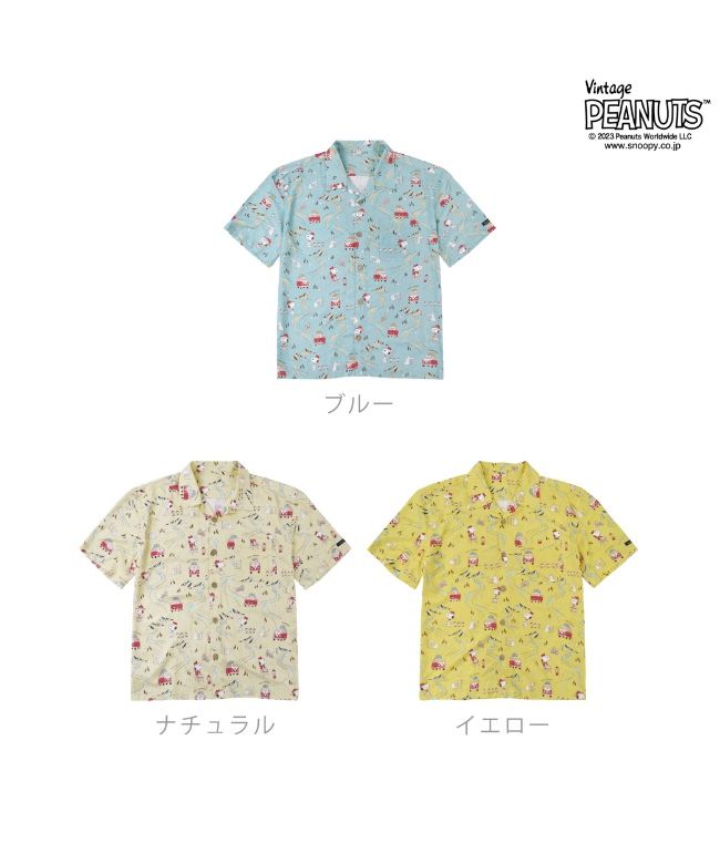 PEANUTS PEANUTS 史努比 PEANUTS 福斯 阿羅哈 襯衫 短袖 上衣 合作 SNOOPY PEANUTS VOLKSWAGEN