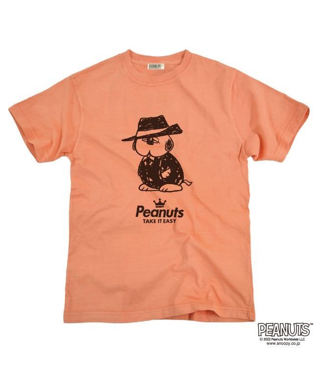 ピーナッツ PEANUTS オラフ 黒服 スーツ 半袖 Tシャツ 当店 限定 デザイン スヌーピー SNOOPY ピーナッツ カジュアル アメカジ プリント S M L LL 3L 4L
