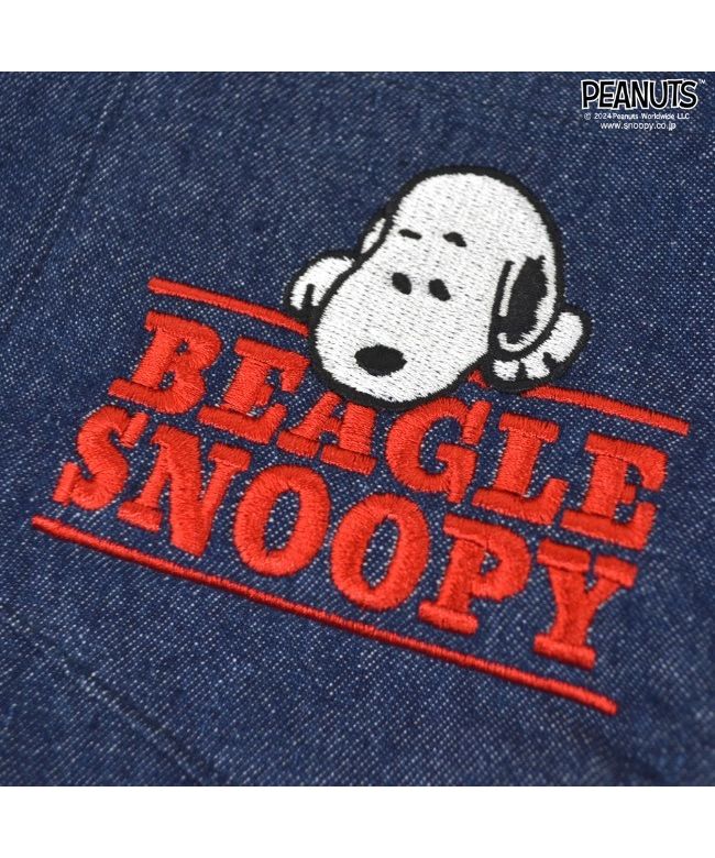 ピーナッツ PEANUTS スヌーピー オラフ ドロップショルダー デニム シャツ 半袖 刺繍 SNOOPY PEANUTS