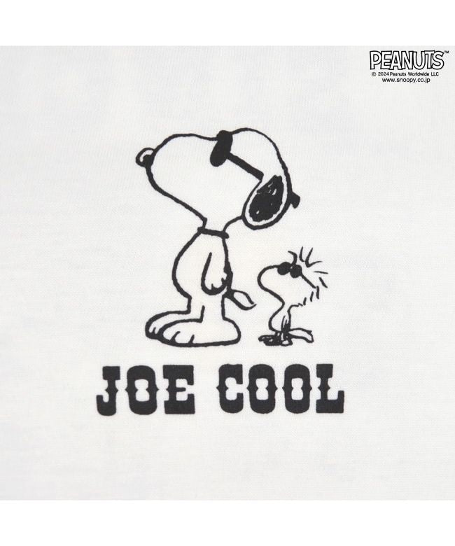 Peanuts PEANUTS Snoopy T-shirt Short Sleeve Back Print Joe Cool Tops C