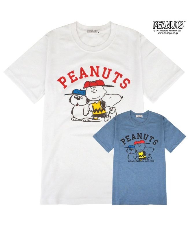 ピーナッツ PEANUTS ポチャッコ Tシャツ 半袖  オーバーサイズ プリント 刺繍 サンリオ キャラクターズ （ブルーグレー） ブルーグレー