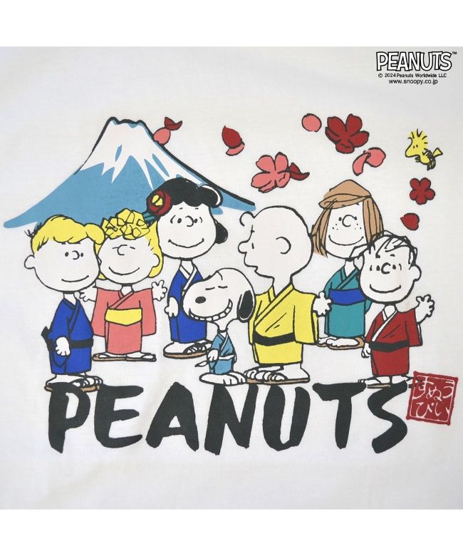 PEANUTS PEANUTS Snoopy T-shirt Short Sleeve Top Japanese Pattern Print PEANUTS PEANUTS Snoopy T-shirt Short Sleeve Top Japanese Pattern Print