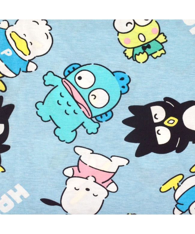 ピーナッツ PEANUTS はぴだんぶい Tシャツ 総柄 半袖 サンリオ キャラクターズ プリント メンズ レディース （サックス） サックス