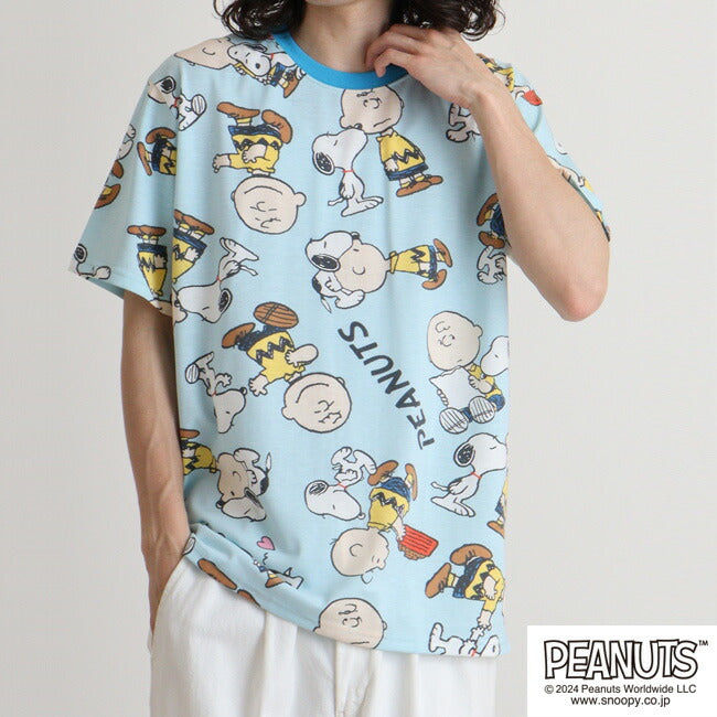 ピーナッツ PEANUTS スヌーピー Tシャツ 半袖 トップス チャーリーブラウン プリント SNOOPY PEANUTS （クリーム） クリーム