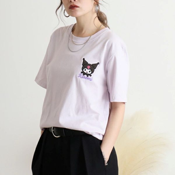 ピーナッツ PEANUTS クロミ Tシャツ 半袖 刺繍 サンリオ キャラクターズ メンズ レディース （パープル） パープル