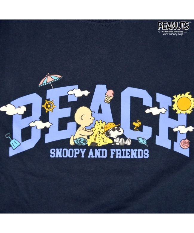 Peanuts SNOOPY T-shirt Short Sleeve Print SNOOPY PEANUTS LL L Orange