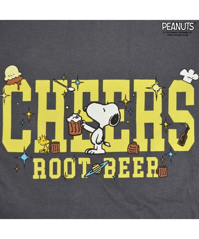 Peanuts SNOOPY T-shirt Short Sleeve Print SNOOPY PEANUTS LL L Orange