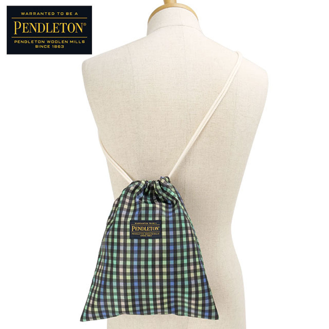 ペンドルトン PENDLETON GINGHAM SHOULDER DRAWBAG BLK [PDT-000-251026] （BLK） BLK