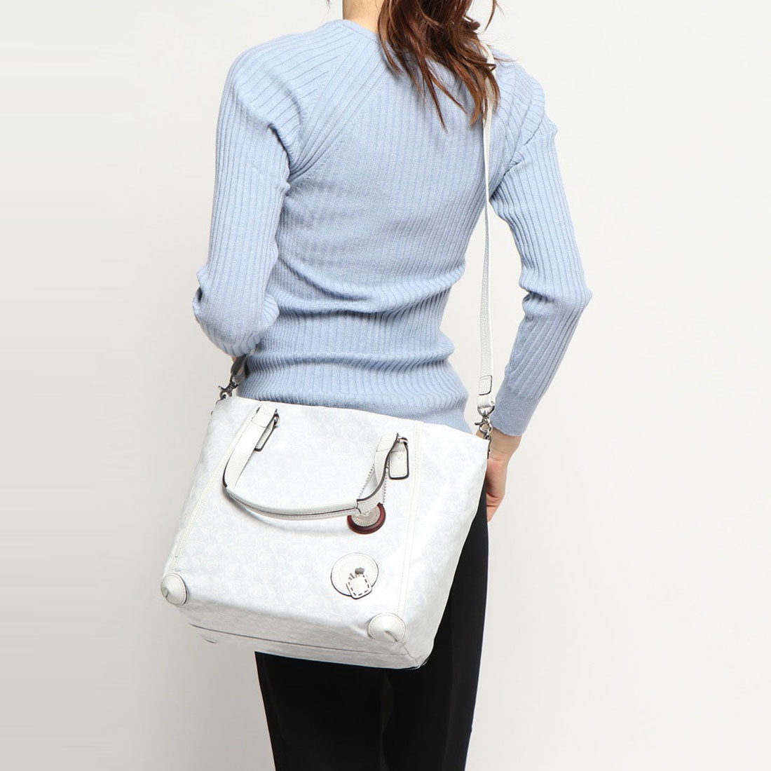 ペレボルサ PELLE BORSA 2wayトート （ホワイト） ホワイト