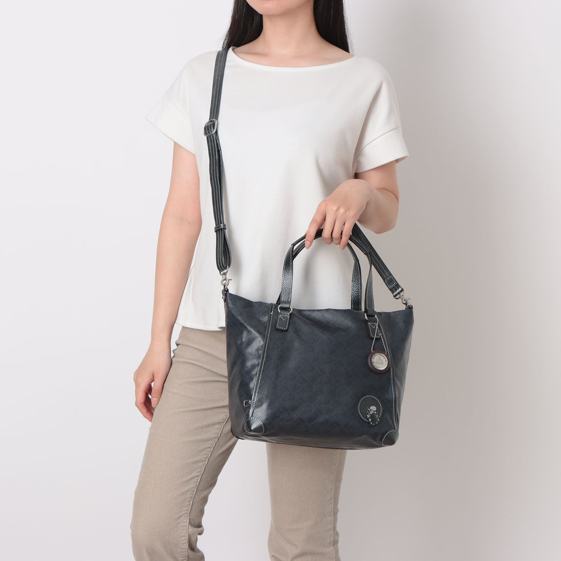 ペレボルサ PELLE BORSA 2wayトート （ホワイト） ホワイト