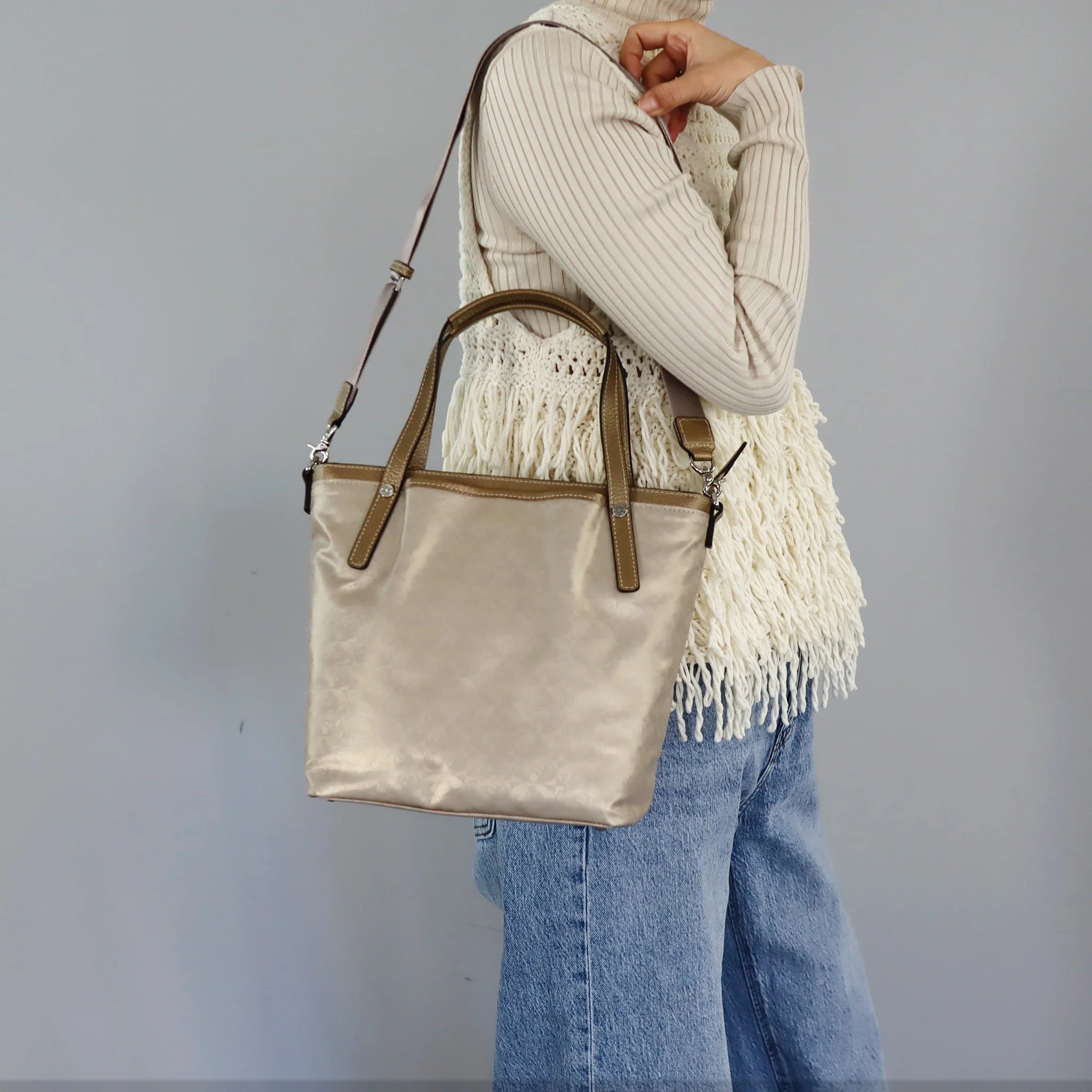 ペレボルサ PELLE BORSA 「アライブ」2WAYトートバッグ