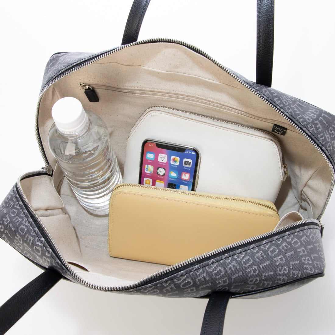 ペレボルサ PELLE BORSA ミディアムボストン Grise （キャメル） キャメル