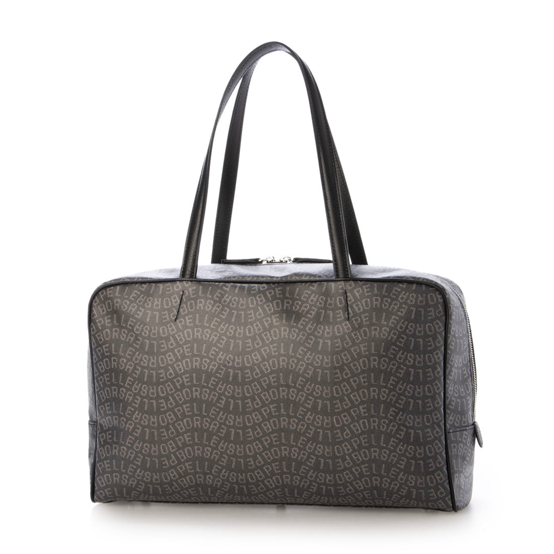 ペレボルサ PELLE BORSA ミディアムボストン Grise （ブラック） ブラック