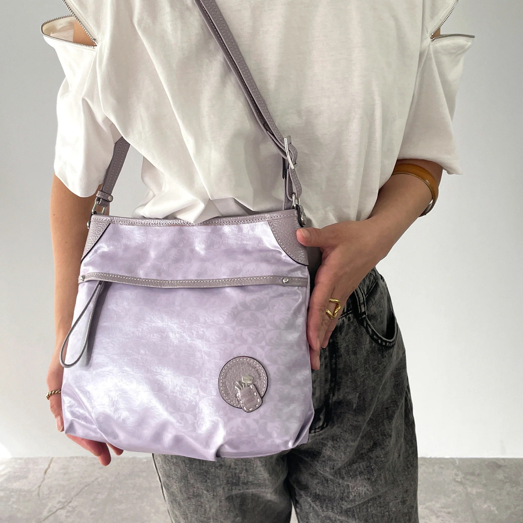 ペレボルサ PELLE BORSA 「アライブ」ショルダーバッグ （ラベンダー）日本製 ラベンダー