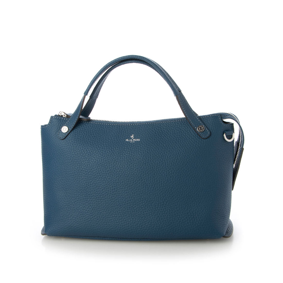 ペレボルサ PELLE BORSA 「レネット」2WAYバッグ 日本製,ブルー