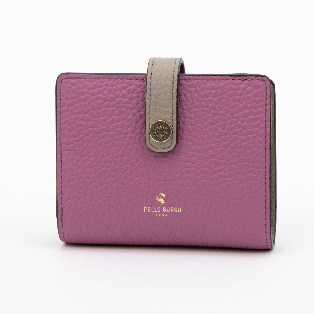 ペレボルサ PELLE BORSA 「レネットグッズ」二つ折り財布 （モーヴグレージュ） モーヴグレージュ