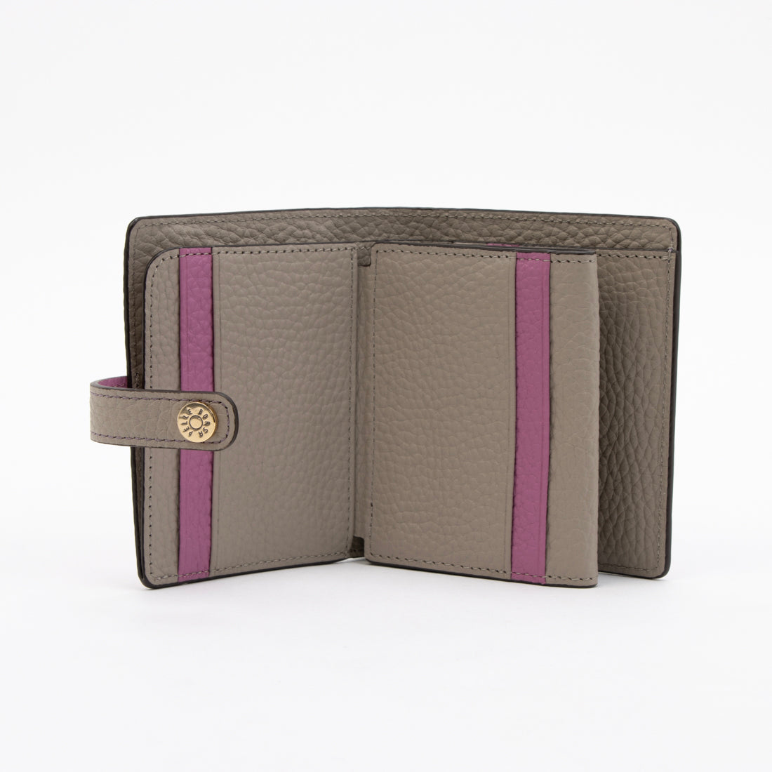 ペレボルサ PELLE BORSA 「レネットグッズ」二つ折り財布 （モーヴグレージュ） モーヴグレージュ