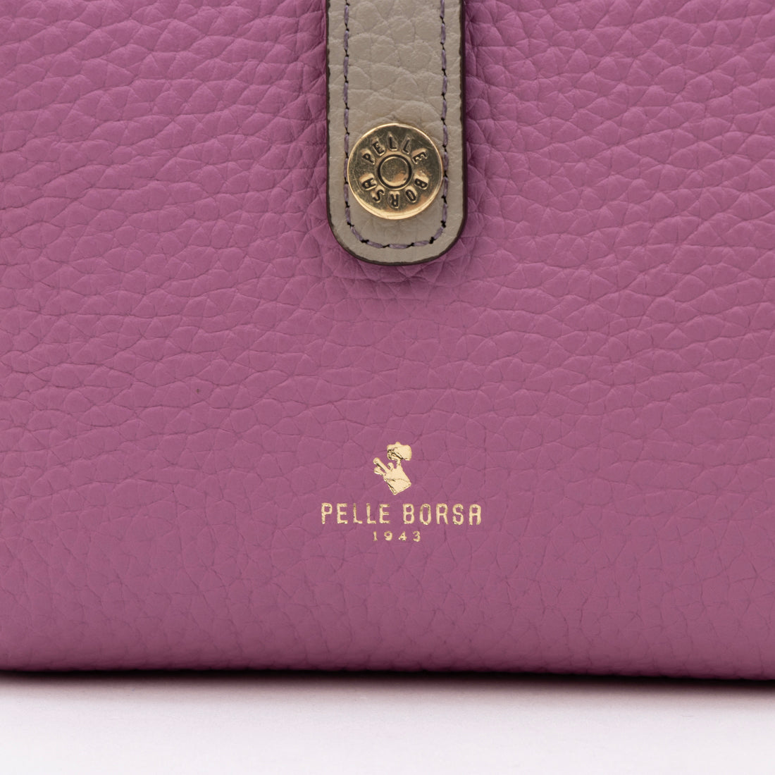 ペレボルサ PELLE BORSA 「レネットグッズ」二つ折り財布 （モーヴグレージュ） モーヴグレージュ