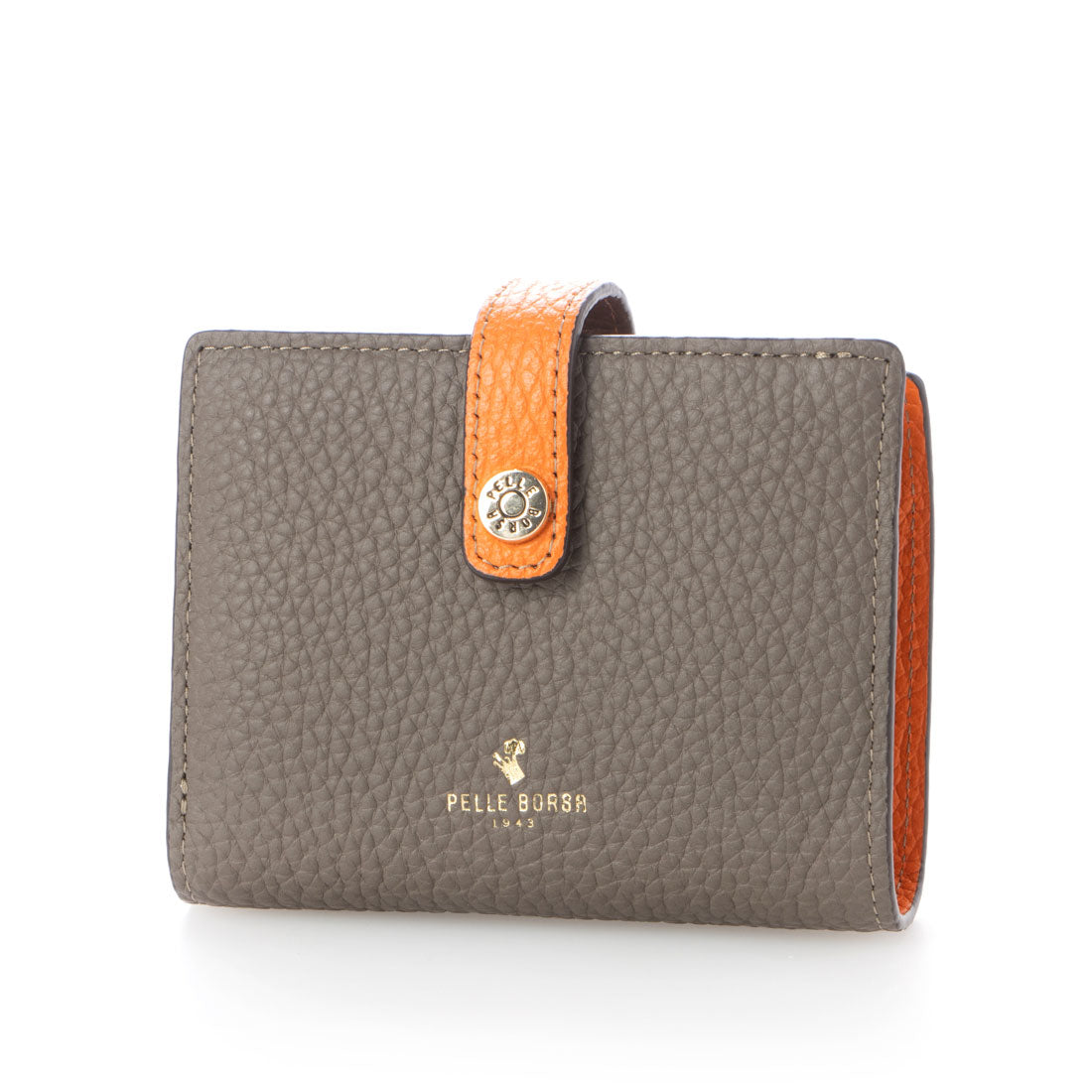 ペレボルサ PELLE BORSA 「レネットグッズ」二つ折り財布,トープ