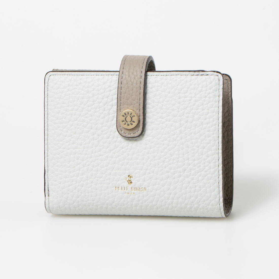 ペレボルサ PELLE BORSA 「レネットグッズ」二つ折り財布,オフホワイト