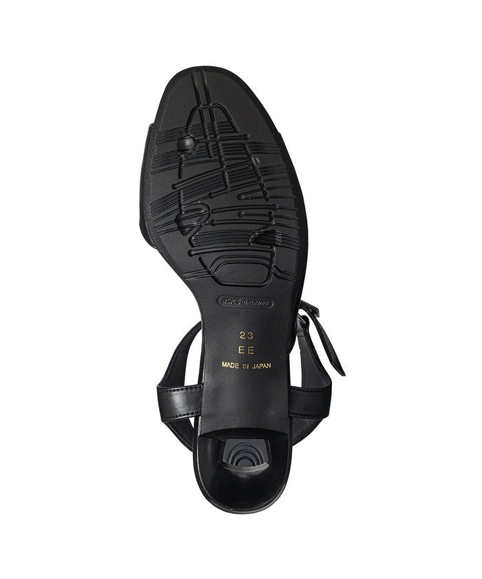 アシックス ウォーキング(ペダラ) ASICS WALKING (PEDALA) ペダラ ヒールサンダル 2E 5.0cmヒール （ブラック） ブラック