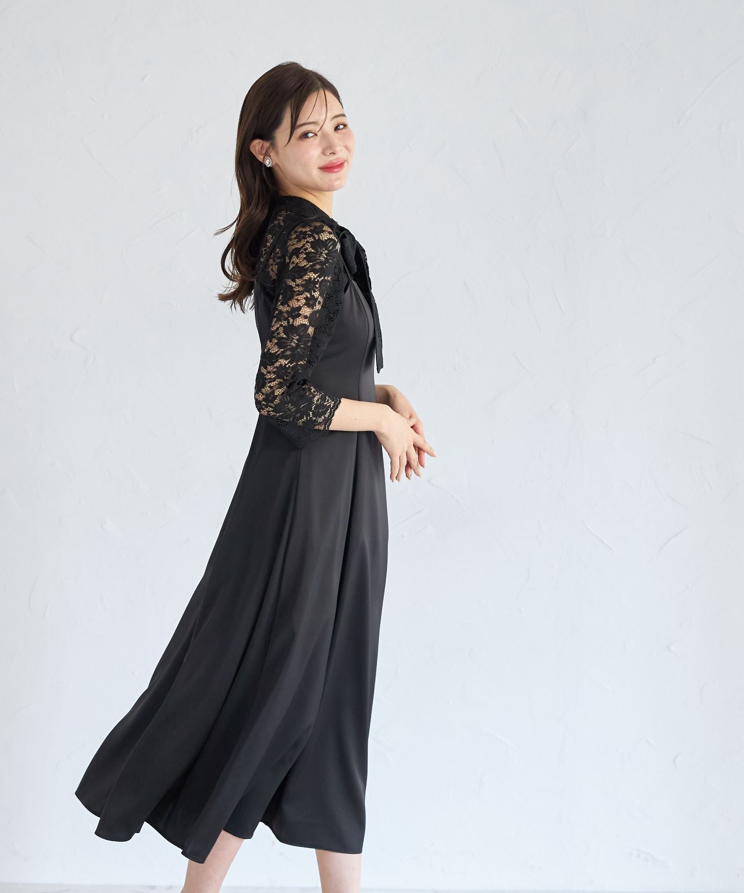 トッコクローゼット tocco closet マルチWAYボウタイリボンレーストップス×キャミワンピースセット