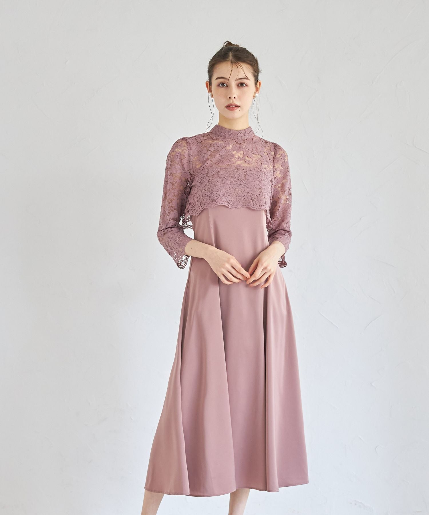 トッコクローゼット tocco closet マルチWAYボウタイリボンレーストップス×キャミワンピースセット