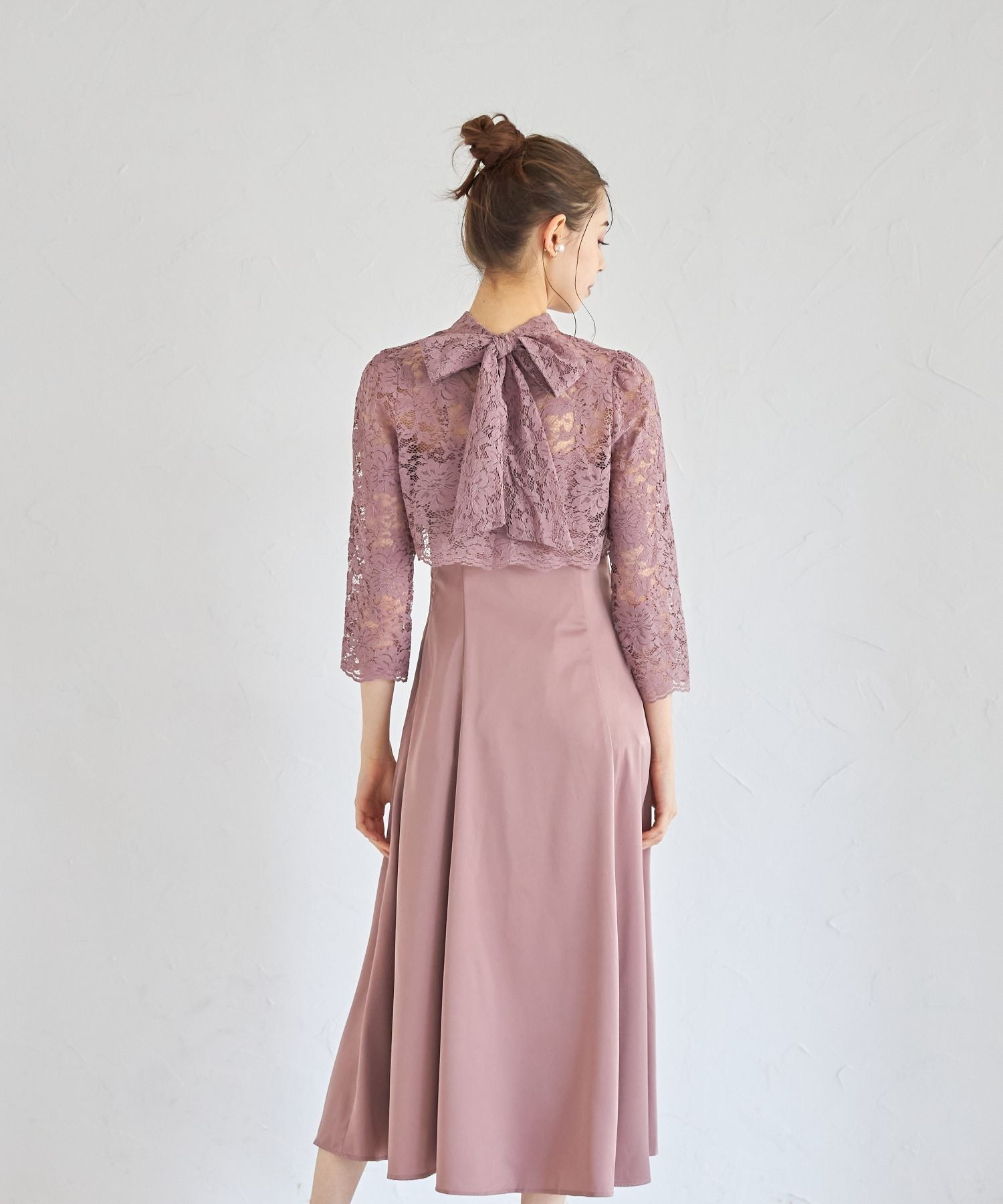 トッコクローゼット tocco closet マルチWAYボウタイリボンレーストップス×キャミワンピースセット