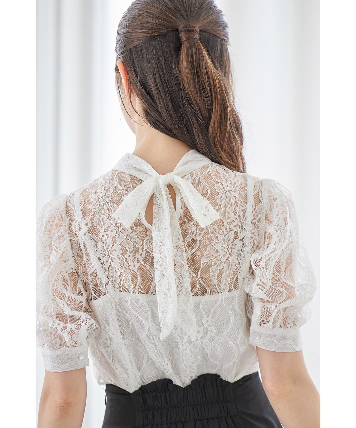 トッコクローゼット tocco closet 內搭吊帶衫附領結蕾絲上衣