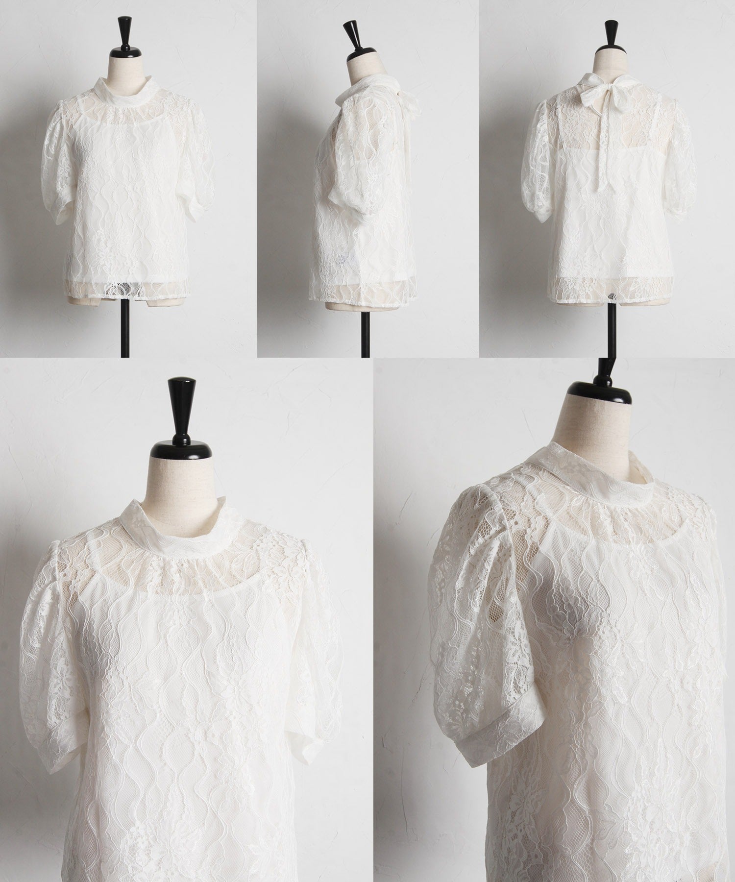 トッコクローゼット tocco closet 內搭吊帶衫附領結蕾絲上衣