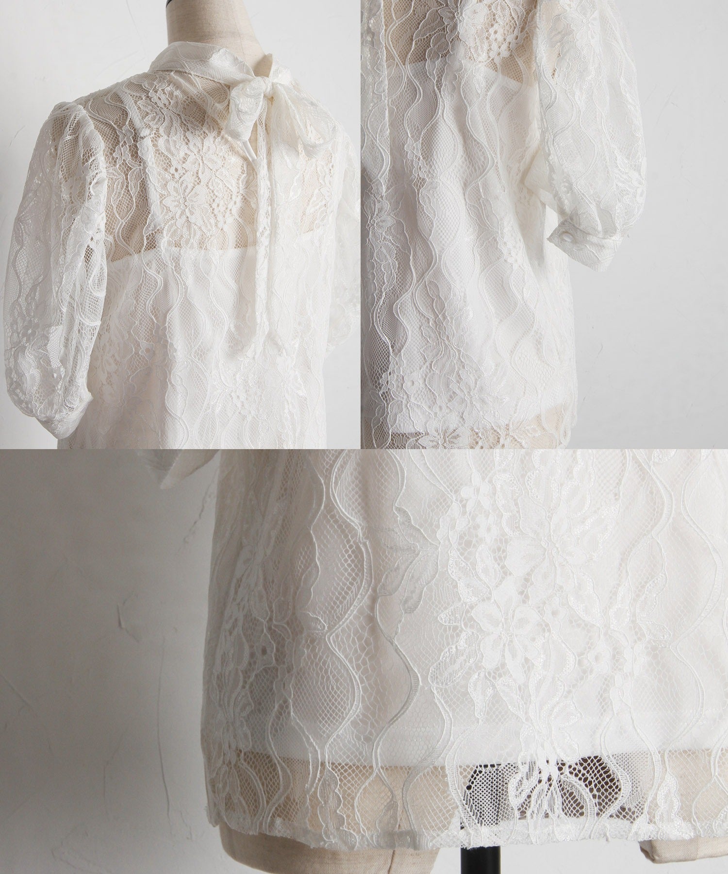 トッコクローゼット tocco closet 內搭吊帶衫附領結蕾絲上衣