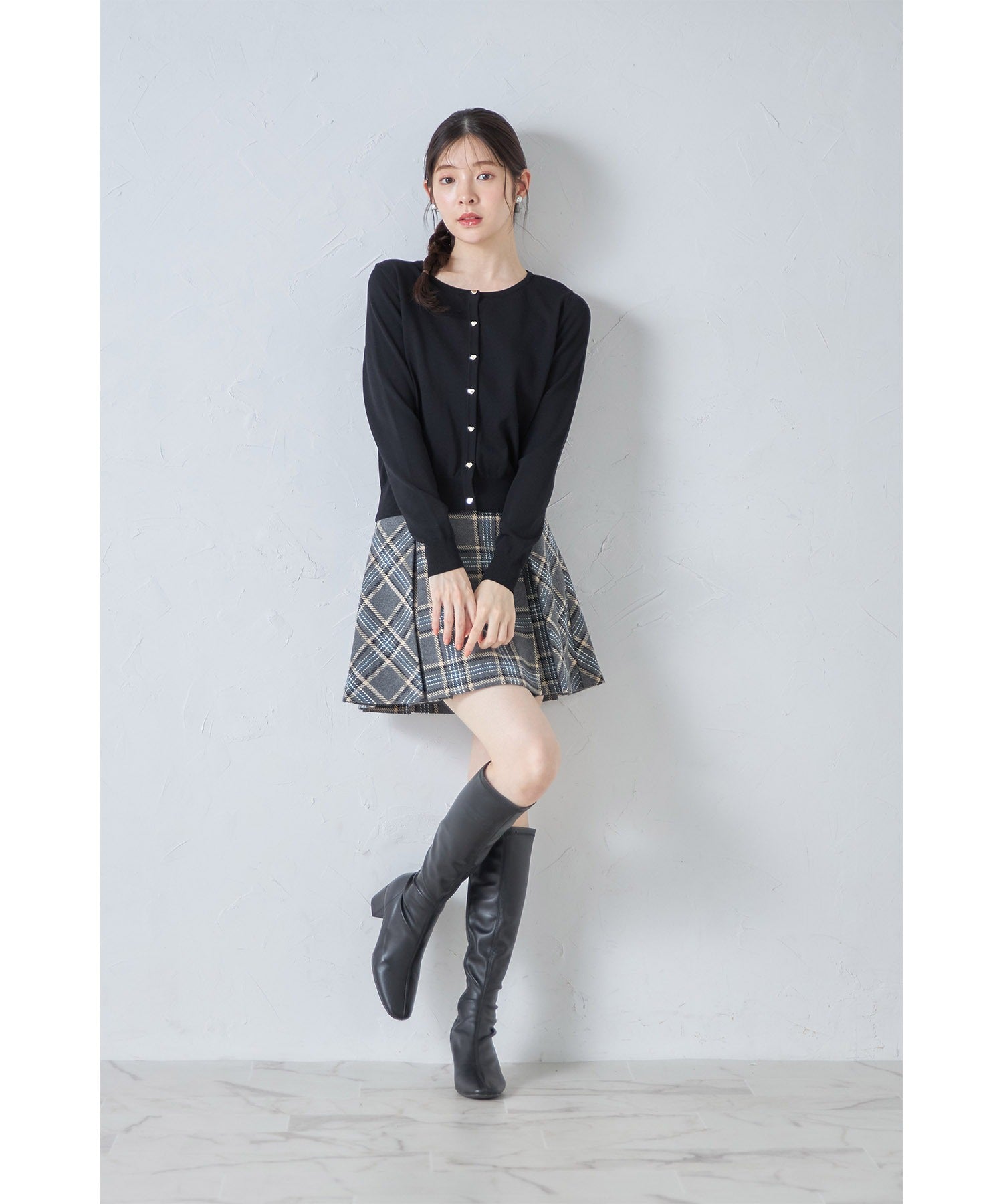 トッコクローゼット tocco closet インナーパンツ付きチェックミニスカート※紺野彩夏さん着用