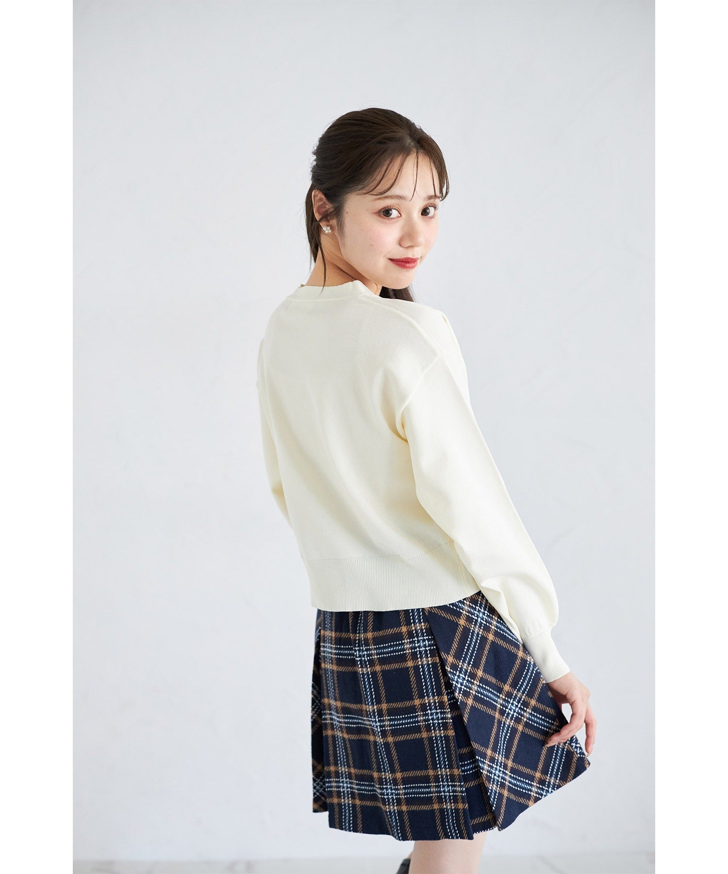 トッコクローゼット tocco closet インナーパンツ付きチェックミニスカート※紺野彩夏さん着用